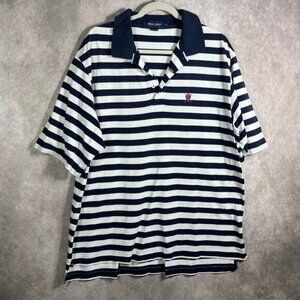 Polo Golf Ralph Lauren Polo Shirt Mens Size 2XL Blue White Striped Short Sleeves